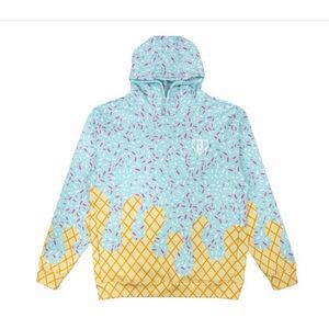 Baseball Lifestyle 101 Cotton Candy  Ice Cream Hoodie boys size M - BNWT